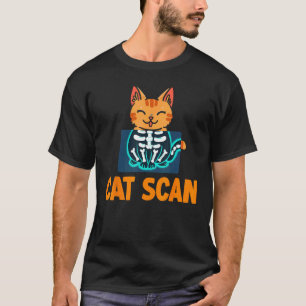 Camiseta Amantes de Gatos Engraçados CTscan Tomografia Comp