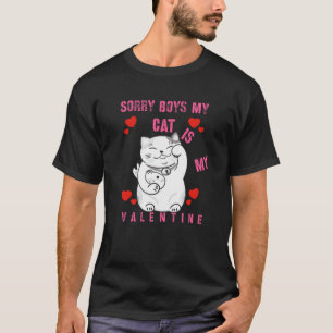 Camiseta Amantes de Gatos no Dia dos Namorados Desculpem os