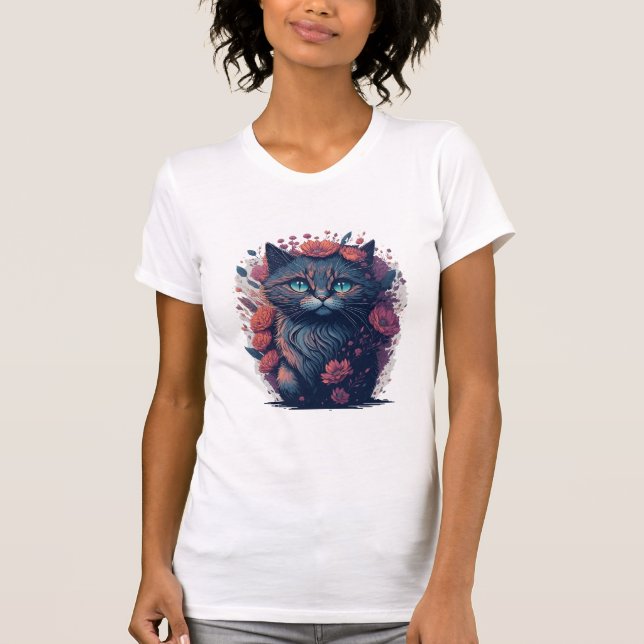 Camiseta Amantes de gatos pretos (Frente)