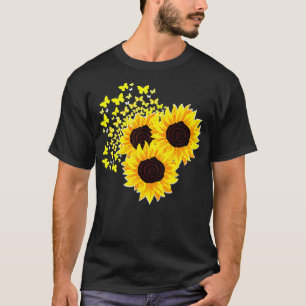 Camiseta Amantes de Girassol Borboletas Lepidoptera