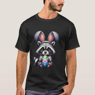 Camiseta Amantes de Guaxinim de Páscoa Ovos Coelho Coelhinh