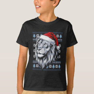 Camiseta Amantes de Leão de Leão de Leão de Natal Feia de S