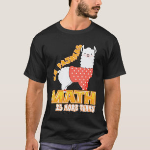 Camiseta Amantes de Llama Crianças em Pijamas Matemática é