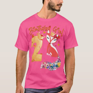 Camiseta Amantes de os animais 2ª Garota de Aniversário do 
