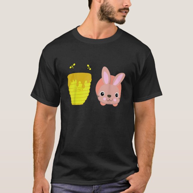 Camiseta Amantes de os animais De Coelho Engraçado E Engraç (Frente)