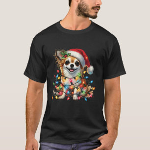 Camiseta Amantes de os animais Pet Chihuahua Dogs Reindeer