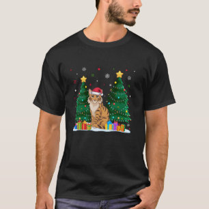 Camiseta Amantes de os animais Savannah Cat Santa Hat Chris