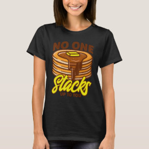 Camiseta Amantes de Panqueca Miúdos Ninguém Se Empilha Como