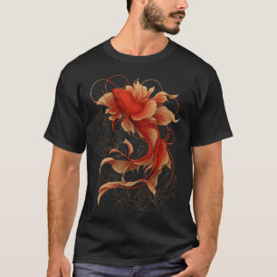 Camiseta Amantes de peixes Koi — Peixes Koi Vermelhos e Beg