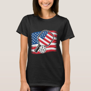 Camiseta Amantes de Pickleball 4 de Julho Bandeira American