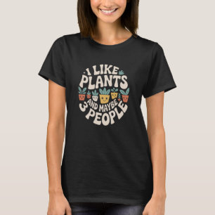 Camiseta Amantes de Plantas Engraçados Talvez 3 Pessoas Ama