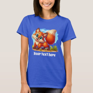 Camiseta Amantes de raposa personalizáveis e bonitos