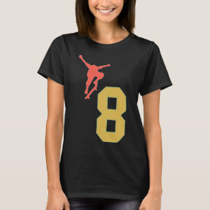 Camiseta Amantes de skate de 8 anos de idade no aniversário
