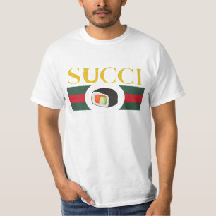 Camiseta Amantes de sushi Succi logotipo engraçado de nhoqu