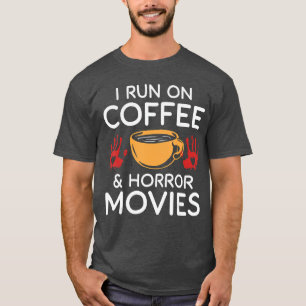 Camiseta Amantes de Terror Vivem de Café e Filmes de Terror