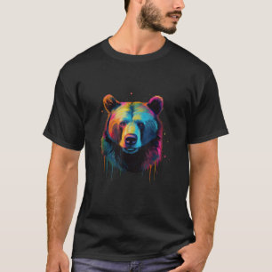 Camiseta Amantes de Urso Cinzento Pop Art Urso Cinzento Gra