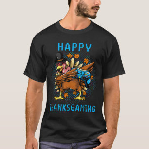 Camiseta Amantes de Video Game Turkey Dabbing Peregrino Fel