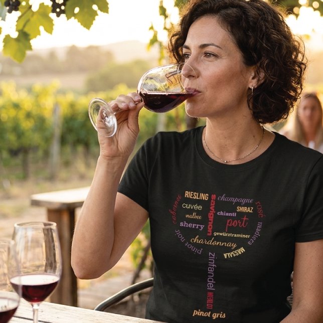 Camiseta Amantes de Vinho Tipografia Moderna (Criador carregado)