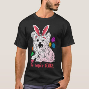 Camiseta Amantes de Yorkie Coelho de Páscoa de cachorro