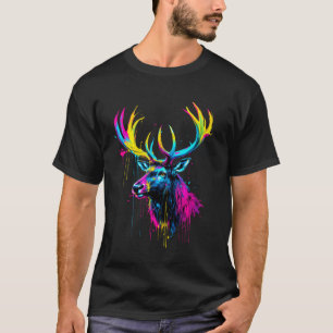 Camiseta Amantes do Alce Arte Pop Colorida Bela Alce