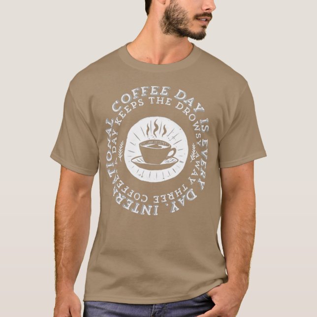 Camiseta Amantes do café do Dia Internacional do Café (Frente)
