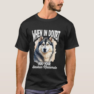 Camiseta Amantes do Cão Malamute do Alasca Mãe Malamute Mul