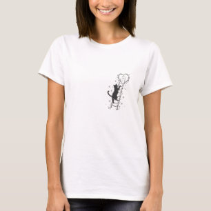 Camiseta Amantes do Coração de Gato Negro