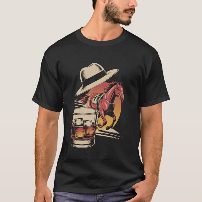 Camiseta Amantes do Dia de Corrida de Cavalos (Frente)