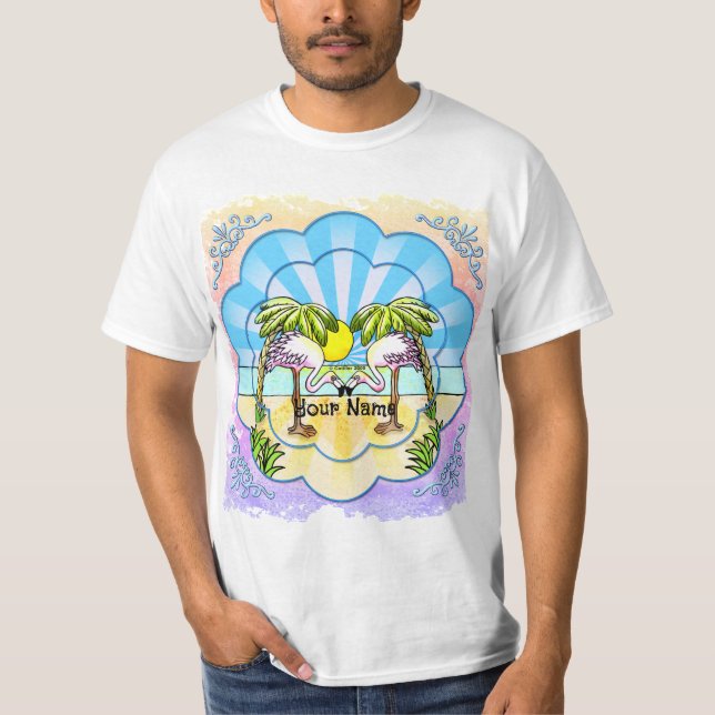 Camiseta Amantes do Flamingo  (Frente)