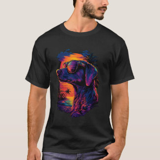 Camiseta Amantes do Greyhound Pôr do Sol Retro Greyhound