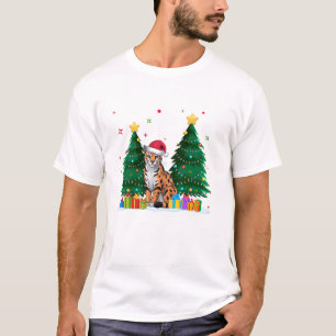 Camiseta Amantes dos Animais Ocelot Papai Noel