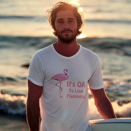 Camiseta Amantes Engraçados de Flamingos