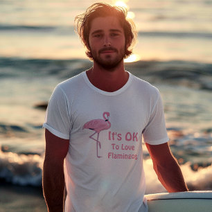 Camiseta Amantes Engraçados de Flamingos