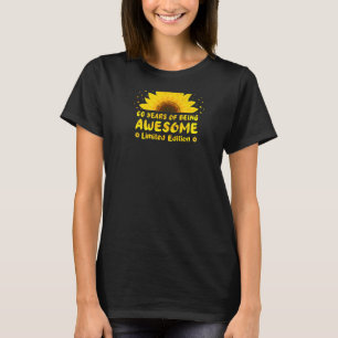 Camiseta Amantes Florais de Girassol de 60 anos Nascer 1963