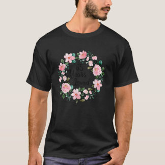 Camiseta Amantes Homens De 65 Anos Mulheres Floral 65 Anos 