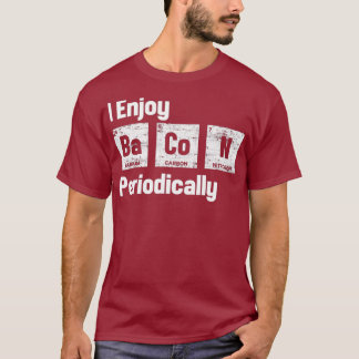Camiseta Amantes Periódicos De Mesa De Ciência E Bacon