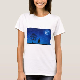 Camiseta Amantes sob lua de cheio