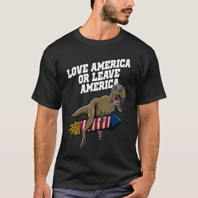 Camiseta Amar a América ou deixar a América orgulhosa Honra (Frente)
