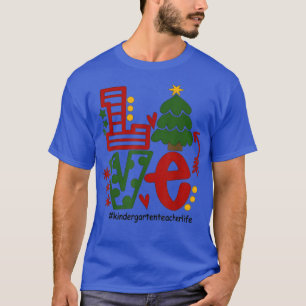 Camiseta Amar a Decoração da Árvore de Natal do Jardim de I