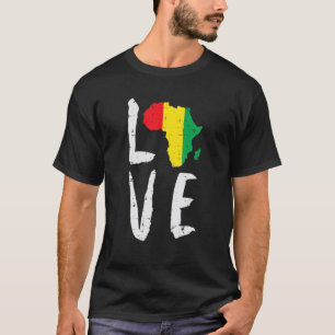 Camiseta Amar África História Negra Mês África Americana