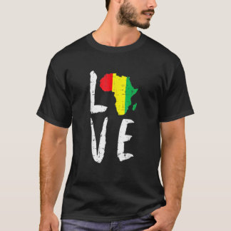 Camiseta Amar África História Negra Mês África Americana