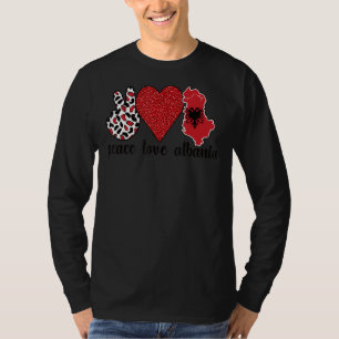Camiseta Amar Albânia Orgulho de Bandeira Albanesa Raízes A