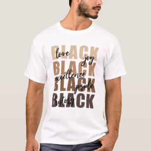 Camiseta Amar Alegria Excelência Preço História Negra Mês A