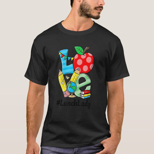 Camiseta Amar Almoço Senhora Apples Professora Feliz Primei (Frente)