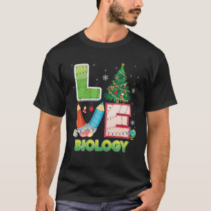 Camiseta Amar Biologia Árvore de Natal Professor Suor