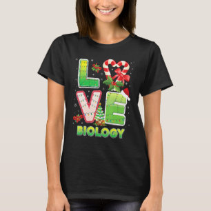 Camiseta Amar Biologia Natal Estudante do Papai Noel M
