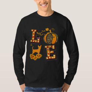 Camiseta Amar Chihuahua Leopard Imprima Pumpkin Halloween