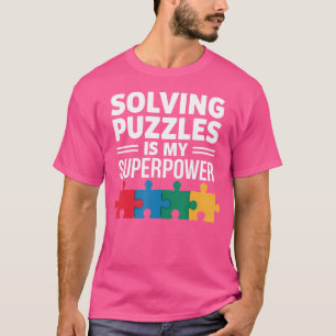 Camiseta Amar Enigmas É Meu Superpoder Quebra-Cabeças Amant