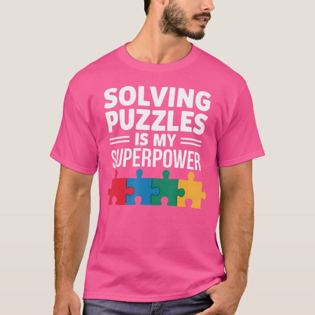 Camiseta Amar Enigmas É Meu Superpoder Quebra-Cabeças Amant (Frente)