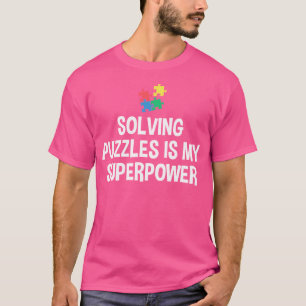 Camiseta Amar Enigmas É Meu Superpoder Quebra-Cabeças Amant